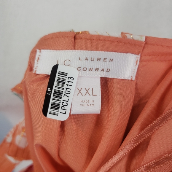 NEW LC Lauren Conrad Plus Size Top Peach 1X Blouse - Picture 9 of 11